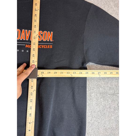 Vtg 90s Harley Davidson Sweatshirt Mens 2XL Black Hal's Milwaukee Wisconsin USA - Picture 5 of 6